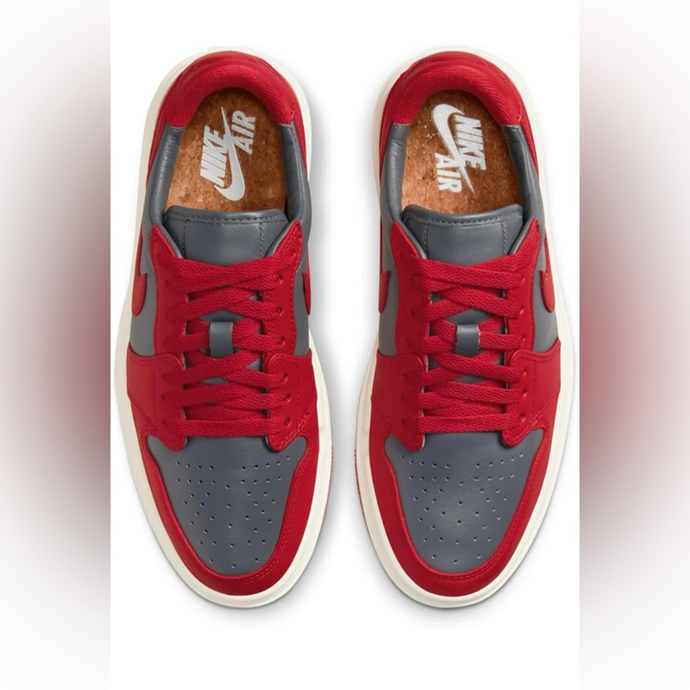 Women's Jordan 1 Low Black/Gym Red-Sail